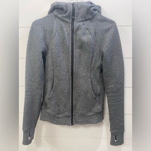 Lululemon scuba full zip hoodie grey size 4
